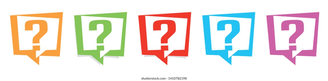 Question mark in speech bubble