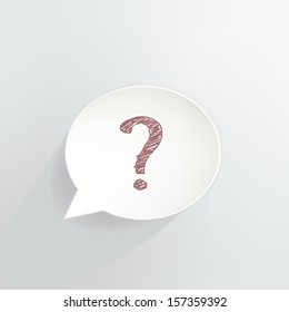 Question Mark Speech Bubble Icon