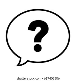 Question Mark Speech Bubble Icon Vector Stock Vector (Royalty Free ...