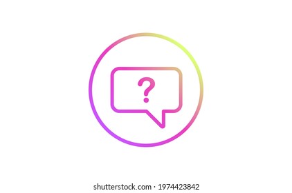 Question mark speech bubble. Vector illustration.