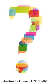 Question mark speech bubbles vector background