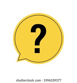 Question mark with speech bubbles. Vector illustration