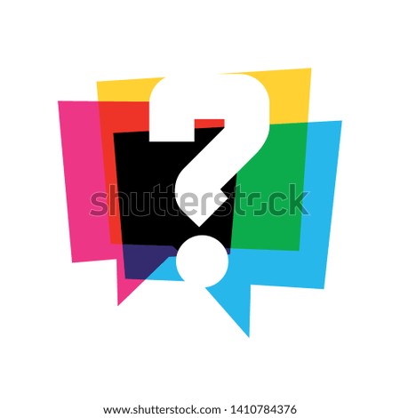 Question mark in speech bulles