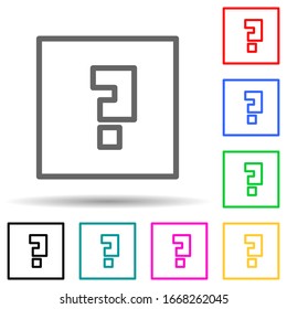 question mark in a square icon. Element of simple icon for websites, web design, mobile app, info graphics. Thick line icon for website design and development, app development