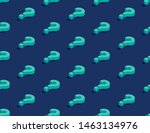 Question mark symbol 3D isometric seamless pattern, Doubt concept poster and banner vertical design illustration isolated on blue background with copy space, vector eps 10