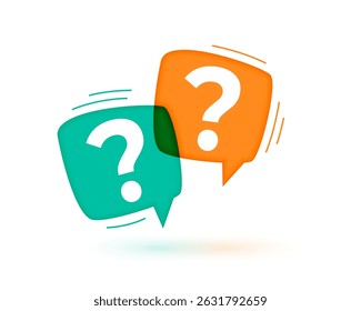 question mark symbol background with chat bubble design vector