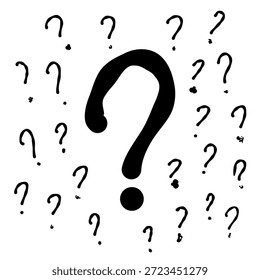 Signo de interrogación . Complejidad empresarial y búsqueda de la ilustración de ruta correcta
