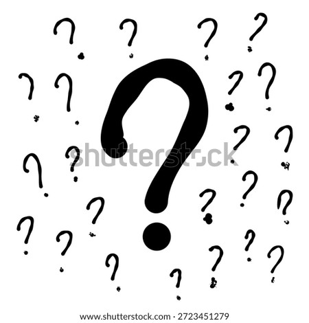 Question Mark Symbol . Business complexity and finding the right path illustration