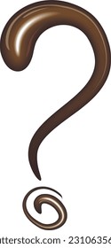 QUESTION MARK SYMBOL WITH CHOCOLATE COLOR