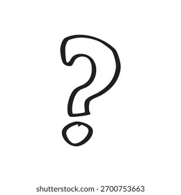 Signo de interrogación dibujado a mano