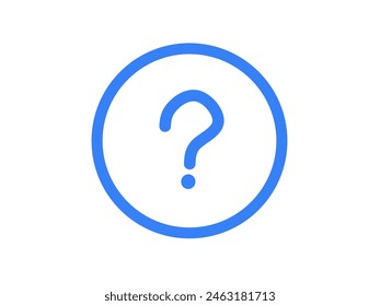 question mark symbol icon on isolated white background