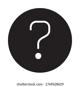 símbolo de signo de interrogación sobre fondo blanco, estilo de silueta, ilustración vectorial