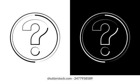 Question Mark symbol icon for web, ui, mobile apps. Question Mark icon sign symbol.