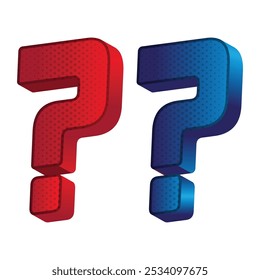 Question mark symbol image 3d vector design