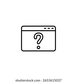 Fragezeichensymbol in einer geöffneten Benutzeroberfläche für das Anwendungsfenster