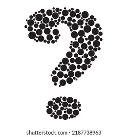 Question mark symbol with modern style