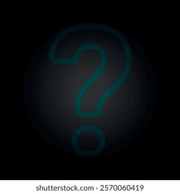 question mark symbol on black vector illustration