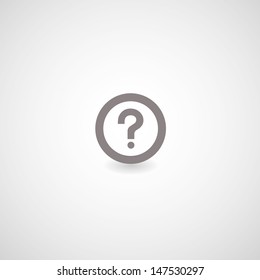  question mark symbol on gray background