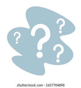 Question mark symbol on white background. Vector illustration in trendy flat style. EPS 10.