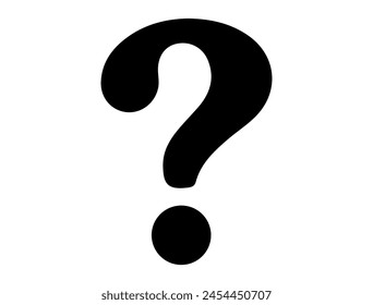 Question mark symbol silhouette vector art