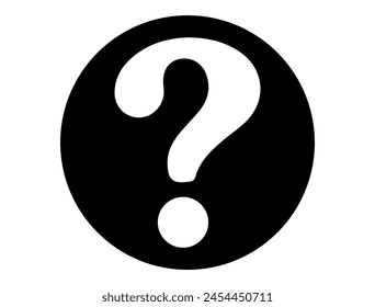 Question mark symbol silhouette vector art