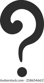 Question mark symbolizing questions, doubts, and uncertainty, creating a simple yet powerful graphic representation that evokes curiosity and invites inquiry into the unknown