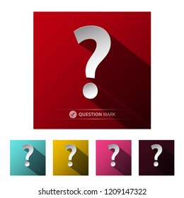 Question Mark Symbols Set Isolated on White Background