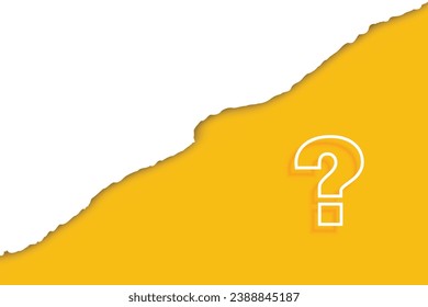 question mark with torn paper background vector illustration