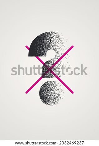 Question mark typographical grunge vintage style poster. Retro vector illustration.