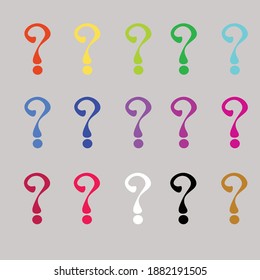 Question mark vector art several