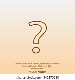 Question mark vector icon.