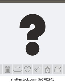 Question mark vector icon.