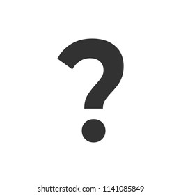 Question mark vector icon, ask symbol. FAQ and help pictogram, flat vector sign isolated on white background. Simple vector illustration for graphic and web design.