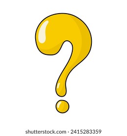 Question mark vector icon in doodle style. Symbol in simple design. Cartoon object hand drawn isolated on white background.