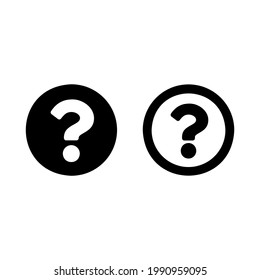 Question mark vector icon. Help symbol. FAQ flat sign isolated Vector illustration EPS 10