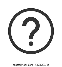 Question mark vector icon. Helpdesk and service sign. Web help and Q&A symbol. Riddle logo. Isolated on white background.
