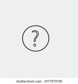 Question mark vector icon illustration sign