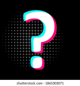 Question mark vector icon, query symbol. Frequently asked questions and help pictogram. Simple vector illustration for graphic and web design in popular social network style. EPS10