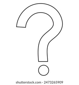 Question mark vector icon. running question mark icon symbol on a white background .vector illustration.