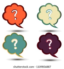 Question mark vector icon symbol illustration sign background concept design help faq graphic ask