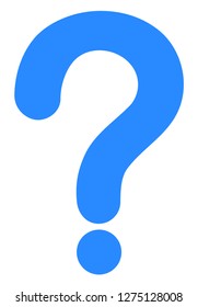 Question mark vector icon symbol. Flat pictogram is isolated on a white background. Question mark pictogram designed with simple style.