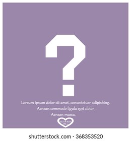 Question mark , vector illustration