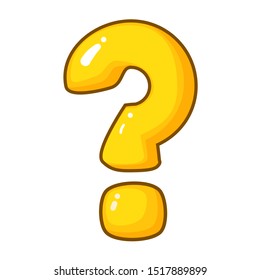 Question Mark Vector Illustration For Game Or Cartoon .