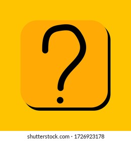 Question mark vector illustration icon. Question mark icon in two-dimensional shape. The concept of problem support by using a question mark modern icon.