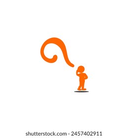 Question mark vector illustration, illustration of an idea born with many questions, a new idea with new questions, a question becomes many questions