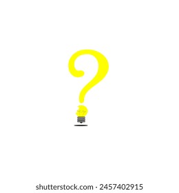 Question mark vector illustration, illustration of an idea born with many questions, a new idea with new questions, a question becomes many questions