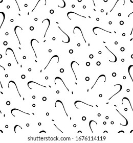 Question mark vector seamless pattern. Hand drawn sketch. FAQ button. Asking questions. Ask for help