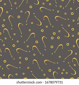 Question mark vector seamless pattern. Hand drawn sketch. FAQ button. Asking questions. Ask for help