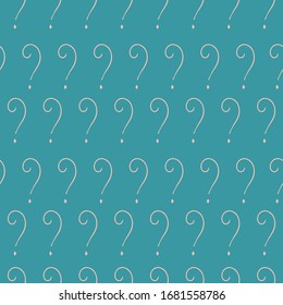 Question mark vector seamless pattern. Hand drawn sketch. FAQ button. Asking questions. Ask for help