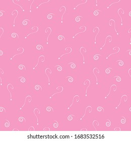 Question mark vector seamless pattern. Hand drawn sketch. FAQ button. Asking questions. Ask for help